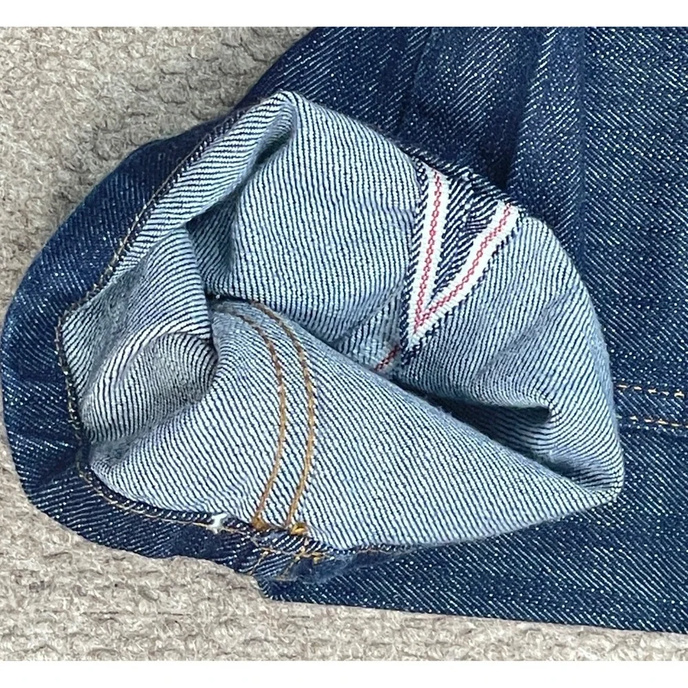 Topman Moto Slim Selvedge Button Fly Men's Denim Jeans Size 26x32